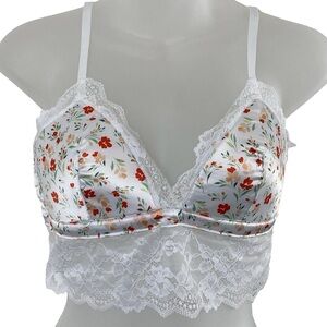 Adore Me Ditsy Floral & Lace Longline Bra - Medium
